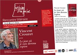 Rencontre littéraire avec Vincent Crouzet pour "Le jour où je suis devenu espion"_Annecy - Histoire 