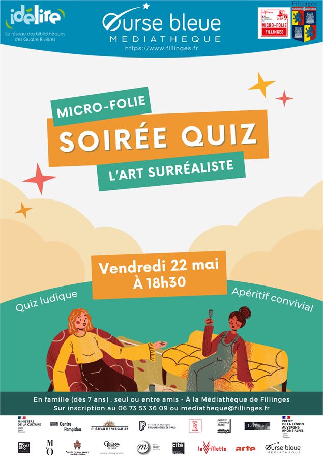Micro-Folie : Soirée Quiz à la médiathèque de Fillinges sur l'art surréaliste !_Fillinges - Service 
