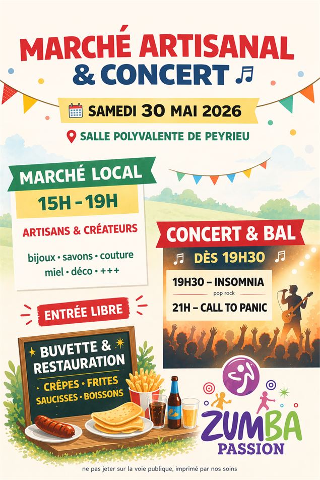 Marché artisanal et concert plein air_Peyrieu - Zumba Passion