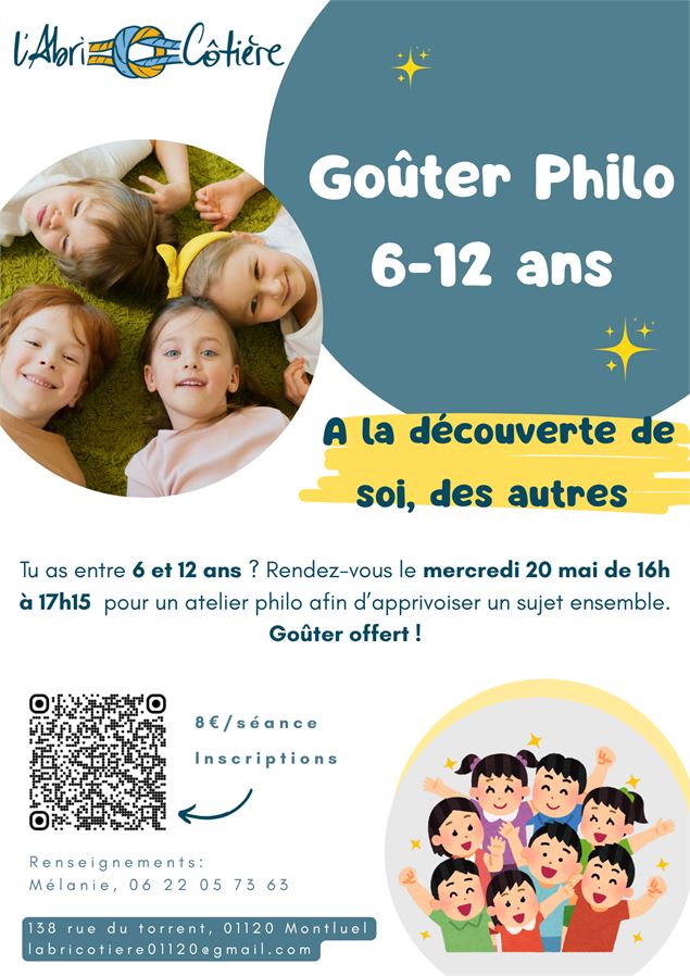 Goûter philo enfants 6-12 ans à l'AbriCôtière_Montluel - L'AbriCôtière