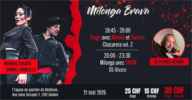 Milonga Brava avec Daniel Urquilla et Mihoko Sakata - Milonga Brava