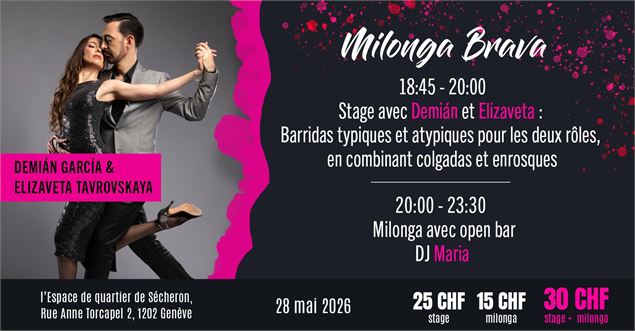 Milonga Brava avec Demián García et Elizaveta Tavrovskaya - Milonga Brava