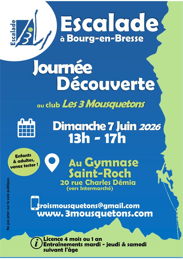 Escalade au club des 3 Mousquetons: Journée découverte !