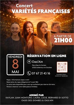 Concert Variétés Françaises_Ambérieux-en-Dombes