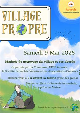 Affiche de l'édition 2026 de la journée de nettoyage - Mairie Aussois