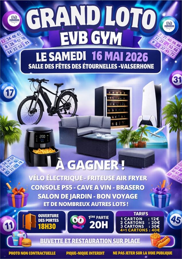 AFFICHE LOTO EVB GYM