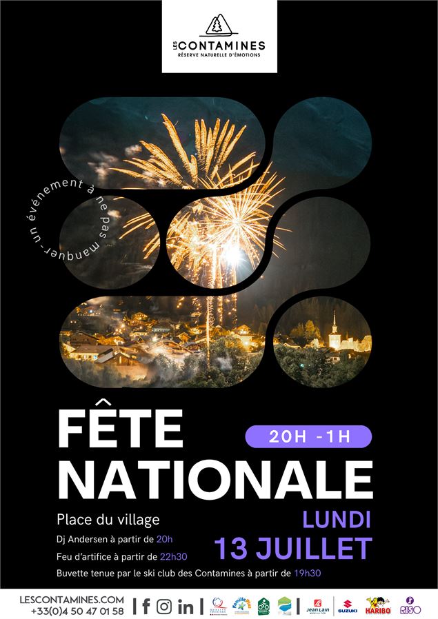 Fête nationale et feu d'artifice_Les Contamines-Montjoie