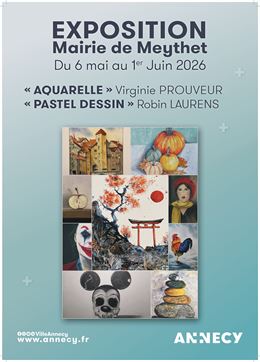 Exposition "Aquarelle" Virginie Prouveur "Pastel dessin" Robin Laurens_Annecy