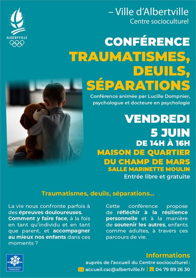 Conférence : traumatismes, deuils, séparations_Albertville