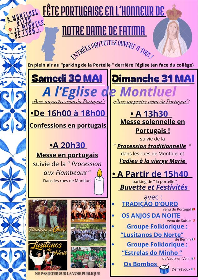 Fête portugaise en l'honneur de Notre Dame de Fatima_Montluel
