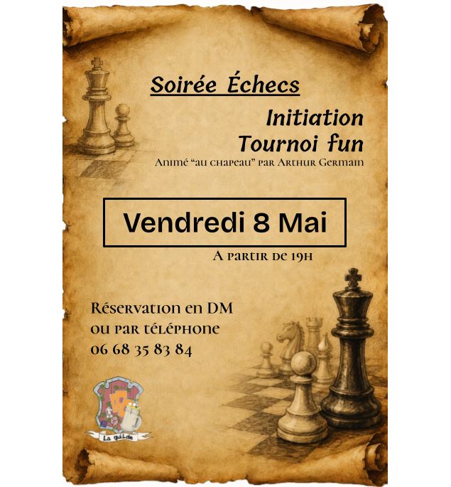 Initiation aux échecs + Tournoi Fun - La Guilde