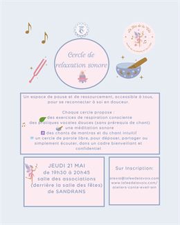 Cercle de relaxation sonore - Alexia La Fée de la Voix