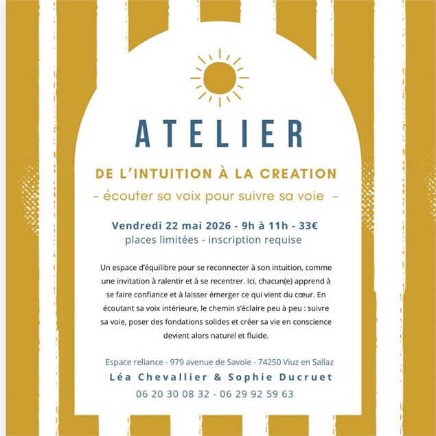 Atelier de l'intuition à la création - copyright