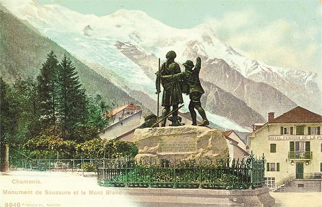 Statue Balmat et De Saussure à Chamonix - Julien Coppier