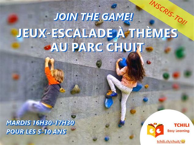 Cours Jeux-Escalade à Thèmes pour les 5-10 ans au parc Chuit - Sessions de printemps - ©KB, Tchili E