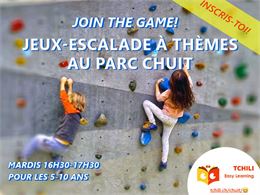 Cours Jeux-Escalade à Thèmes pour les 5-10 ans au parc Chuit - Sessions de printemps - ©KB, Tchili E