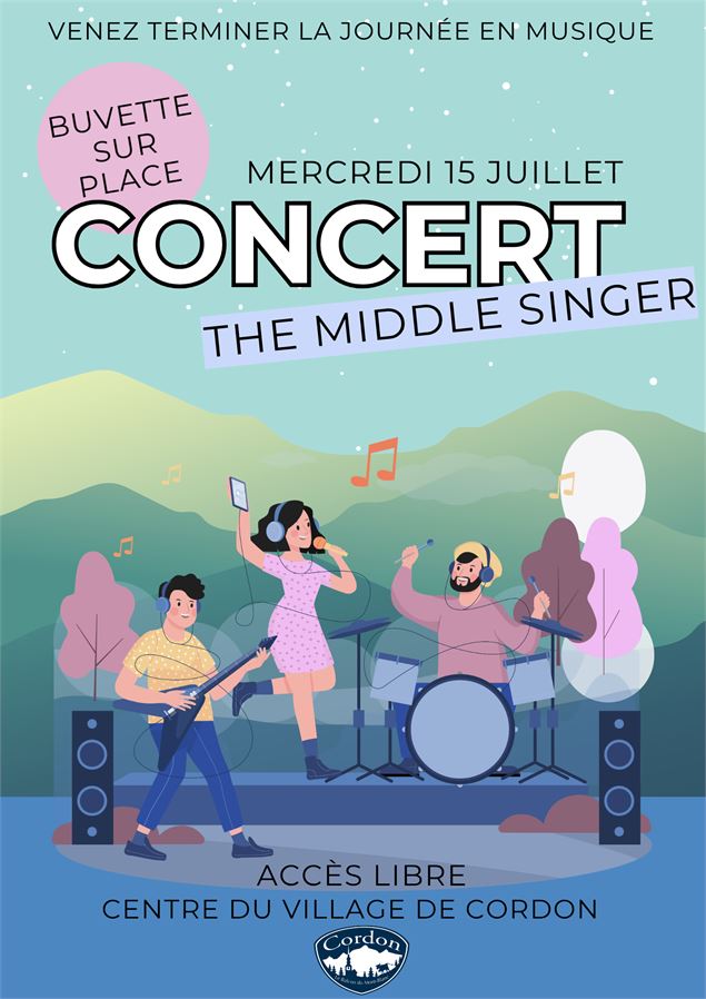Affiche concert The Middle Singers - © Cordon Tourisme
