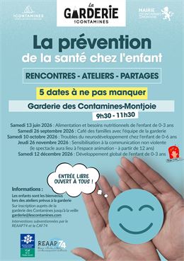 Atelier de prévention de la santé chez l'enfant_Les Contamines-Montjoie - Les Contamines Tourisme