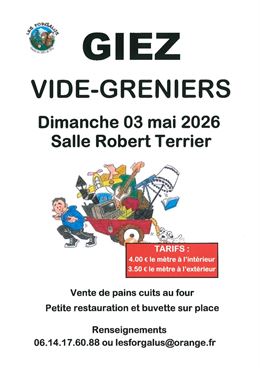 Affiche Vide grenier_Giez - Par Les Forgulas