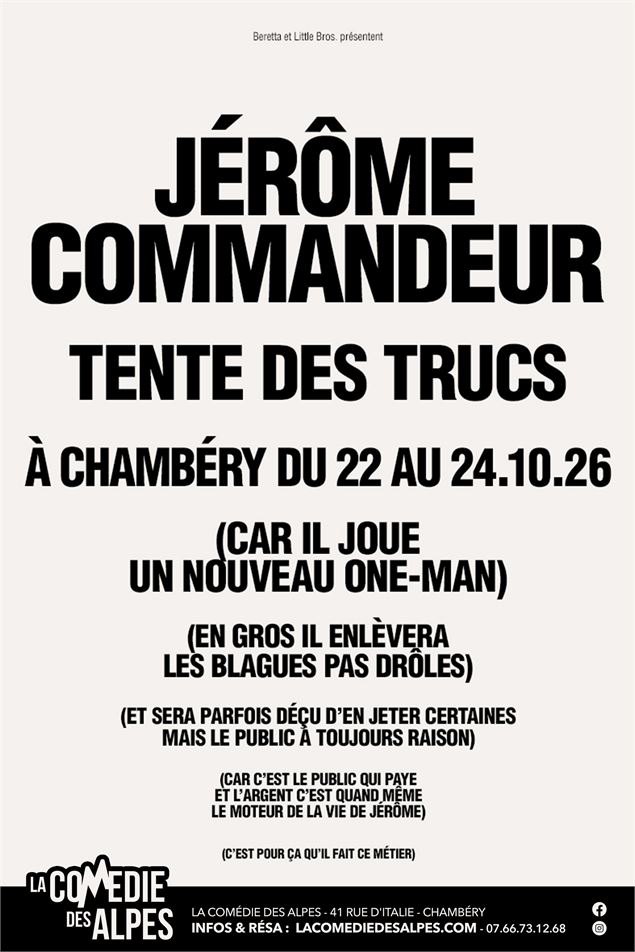 Jérôme Commandeur - La Comédie des Alpes