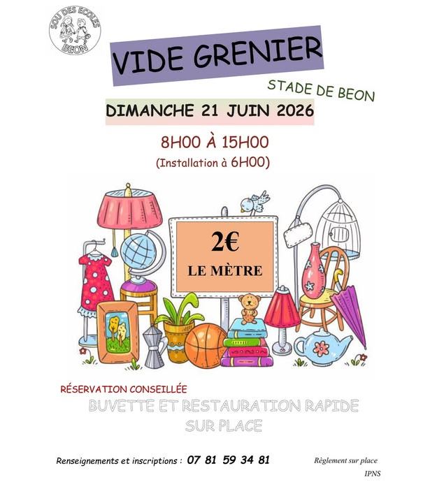 Vide grenier à Béon_Culoz-Béon - Sou des Ecoles de Béon