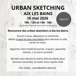 Urban sketching à Aix-les-Bains - Arene