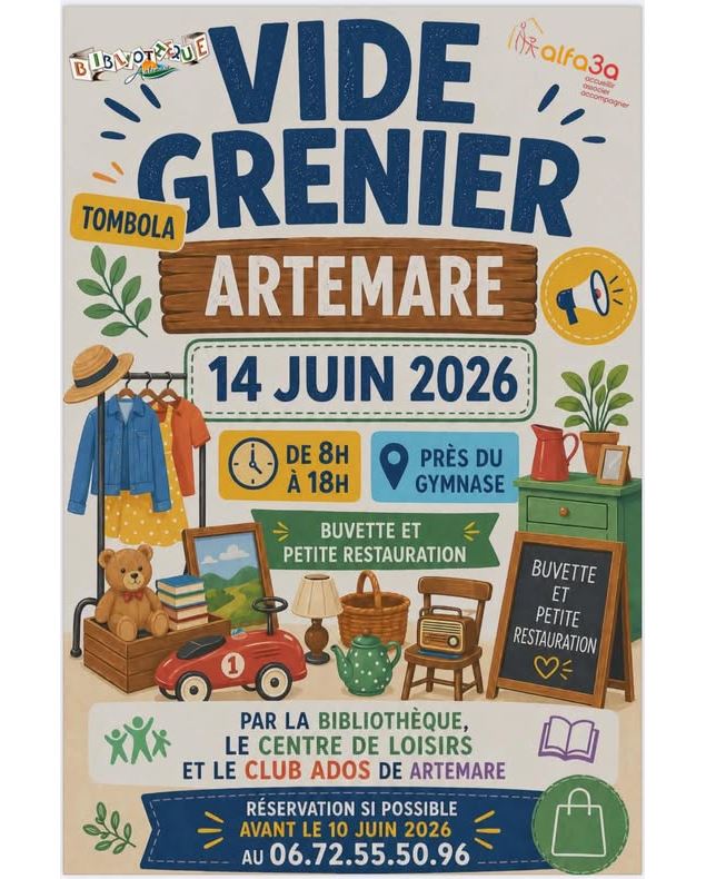 vide grenier_Artemare - Bibliothèque d'Artemare
