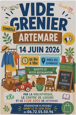 vide grenier_Artemare - Bibliothèque d'Artemare