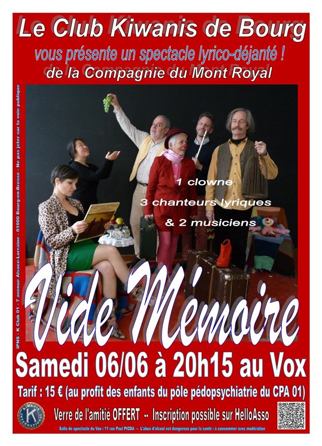 Affiche Vide Mémoire - Kiwanis Club de Bourg-en-Bresse