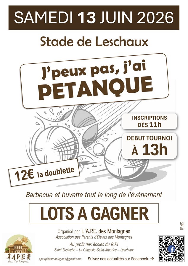 Tournoi de Pétanque de Leschaux