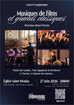 Concert symphonique - Musiques de films et grands classiques_Saint-Nicolas-la-Chapelle - Orchestre S