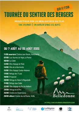 La tournée du Sentier des bergers - GR®738 - projection du film "UNE JOURNÉE, UN BERGER DANS LES ALP