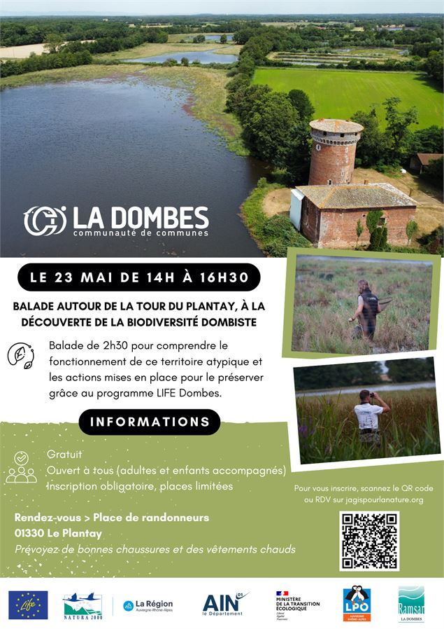 Affiche de la balade nature en Dombes - CCD