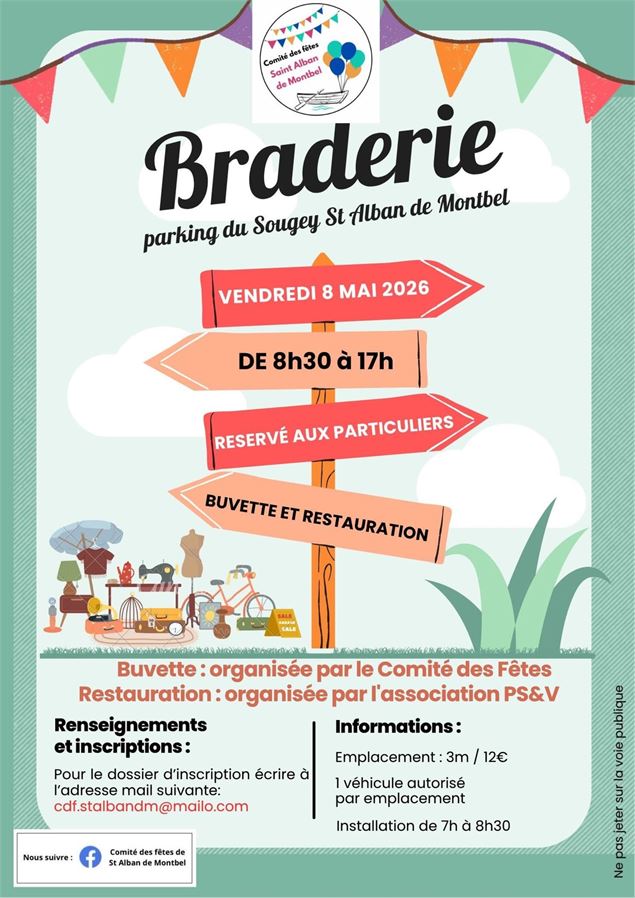 Braderie du sougey - Comité des fêtes de Saint-Alban-de-Montbel