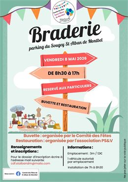 Braderie du sougey - Comité des fêtes de Saint-Alban-de-Montbel