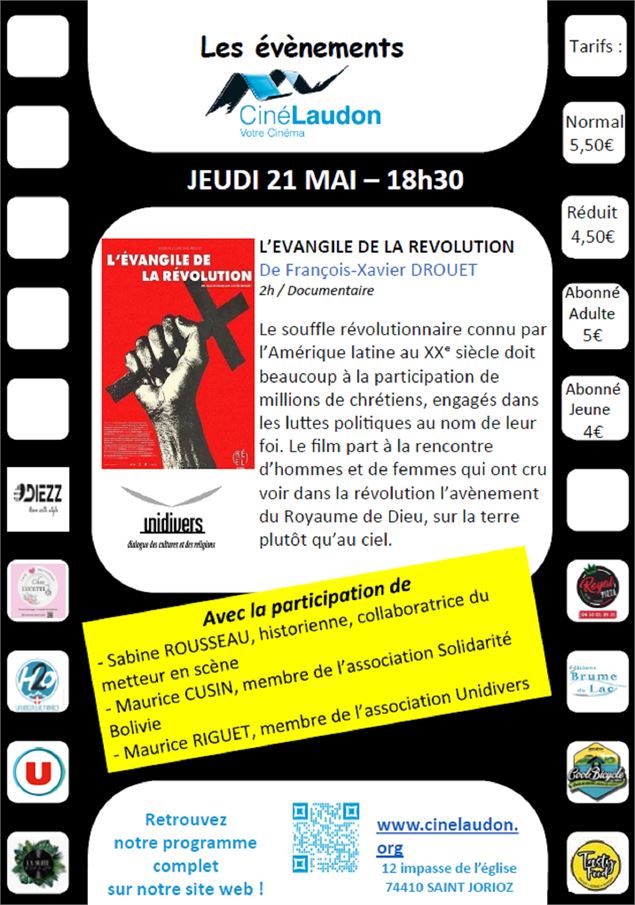 Séance du film documentaire : « L’Évangile de la Révolution »_Saint-Jorioz - Ciné Laudon