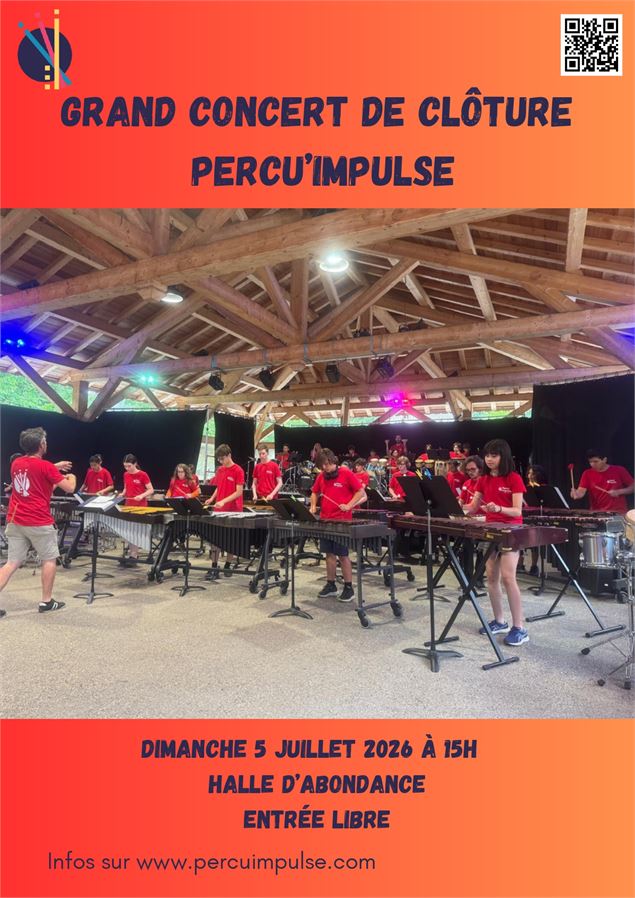 Affiche grand concert de clôture Percu'Impulse - Percu'Impulse
