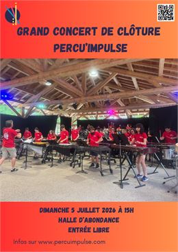 Affiche grand concert de clôture Percu'Impulse - Percu'Impulse
