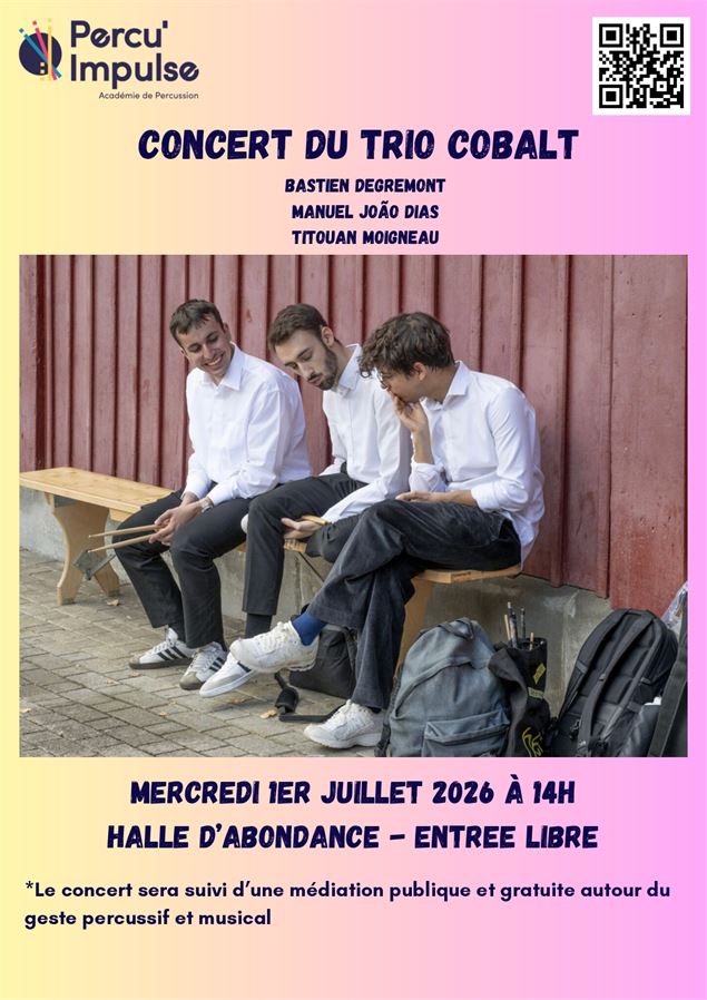 Affiche concert trio Cobalt Percu'Impulse - Percu'Impulse