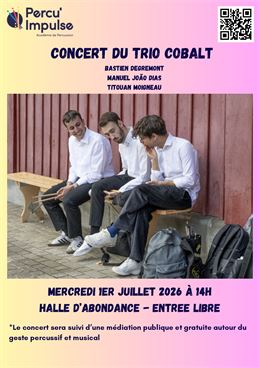 Affiche concert trio Cobalt Percu'Impulse - Percu'Impulse
