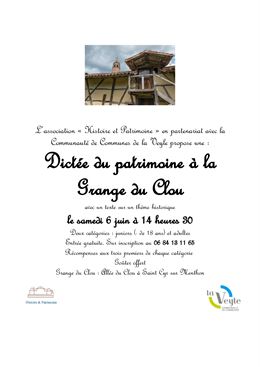 Affiche dictée - Histoire et Patrimoine
