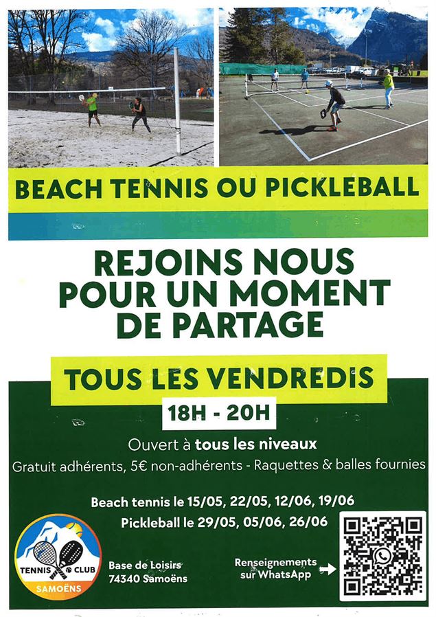 Les Vendredis Beach Tennis & Pickleball_Samoëns - Tennis Club Samoëns