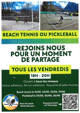 Les Vendredis Beach Tennis & Pickleball_Samoëns - Tennis Club Samoëns