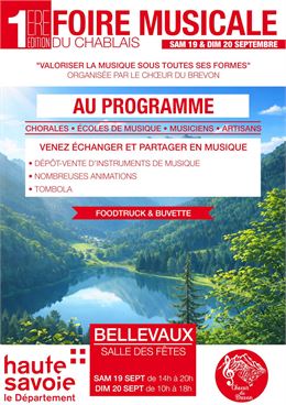 Affiche foire musicale - Le Chœur du Brevon