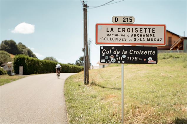 Panneau au col de la Croisette - Salève - OT Monts du Genevois - B.Souvansanouk