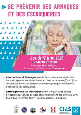 Conférence "Se prévenir des arnaques et des escroqueries" - CIAS Grand Lac