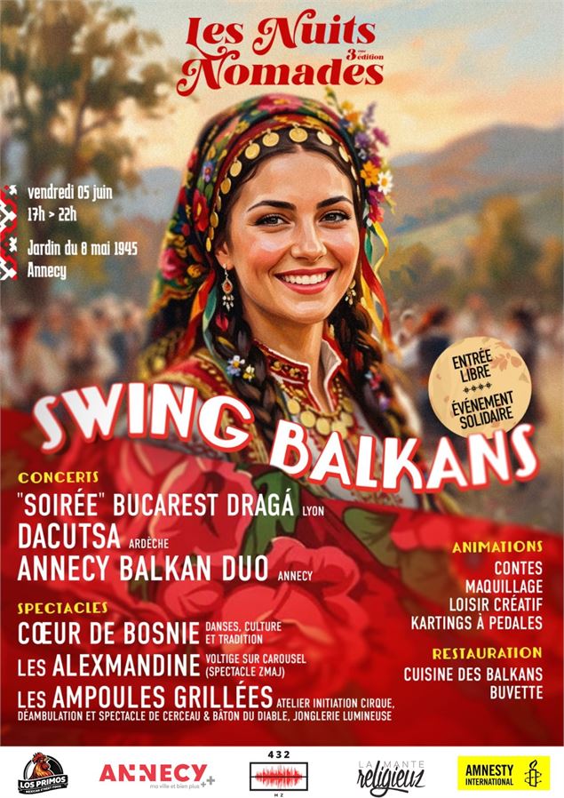 3ème édition des nuits nomades : Swing Balkans_Annecy - Association 432 HZ