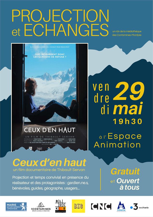 Affiche Projection Ceux d'en Haut - Mairie Les Contamines Montjoie