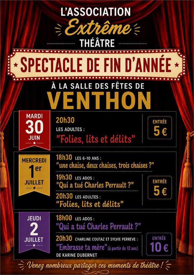 Théâtre : Folies, lits et délits_Venthon