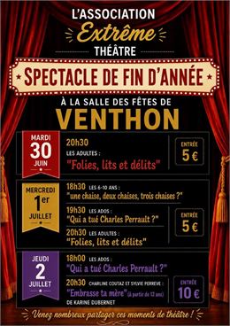 Théâtre : Folies, lits et délits_Venthon